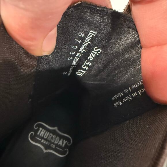 Thursday Boot Co Women's Boots Everyday Chelsea Pull On Brown Leather Suede 5.5 - Picture 3 of 7